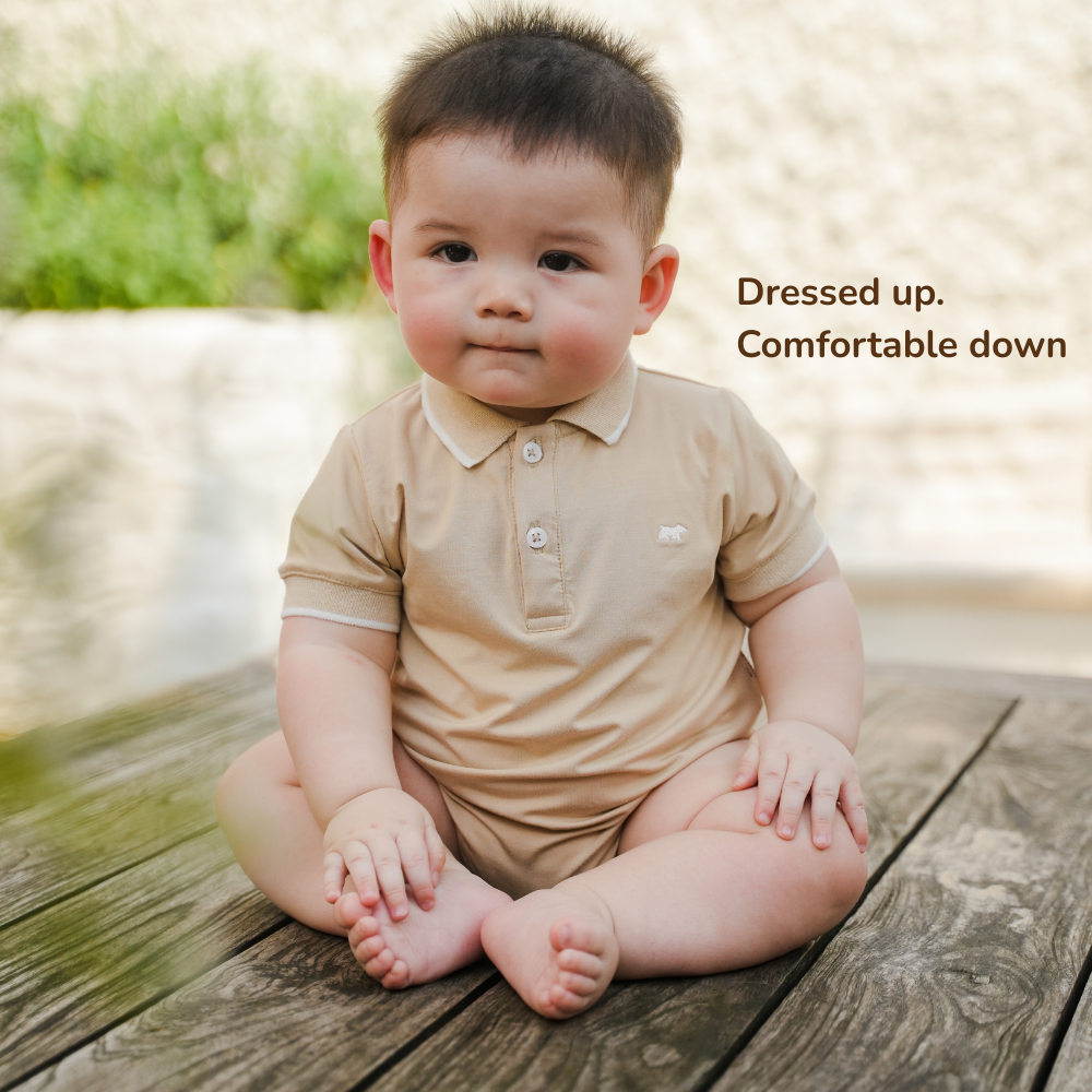Petit Beary Bamboo Classic Polo Bodysuit 0-18M
