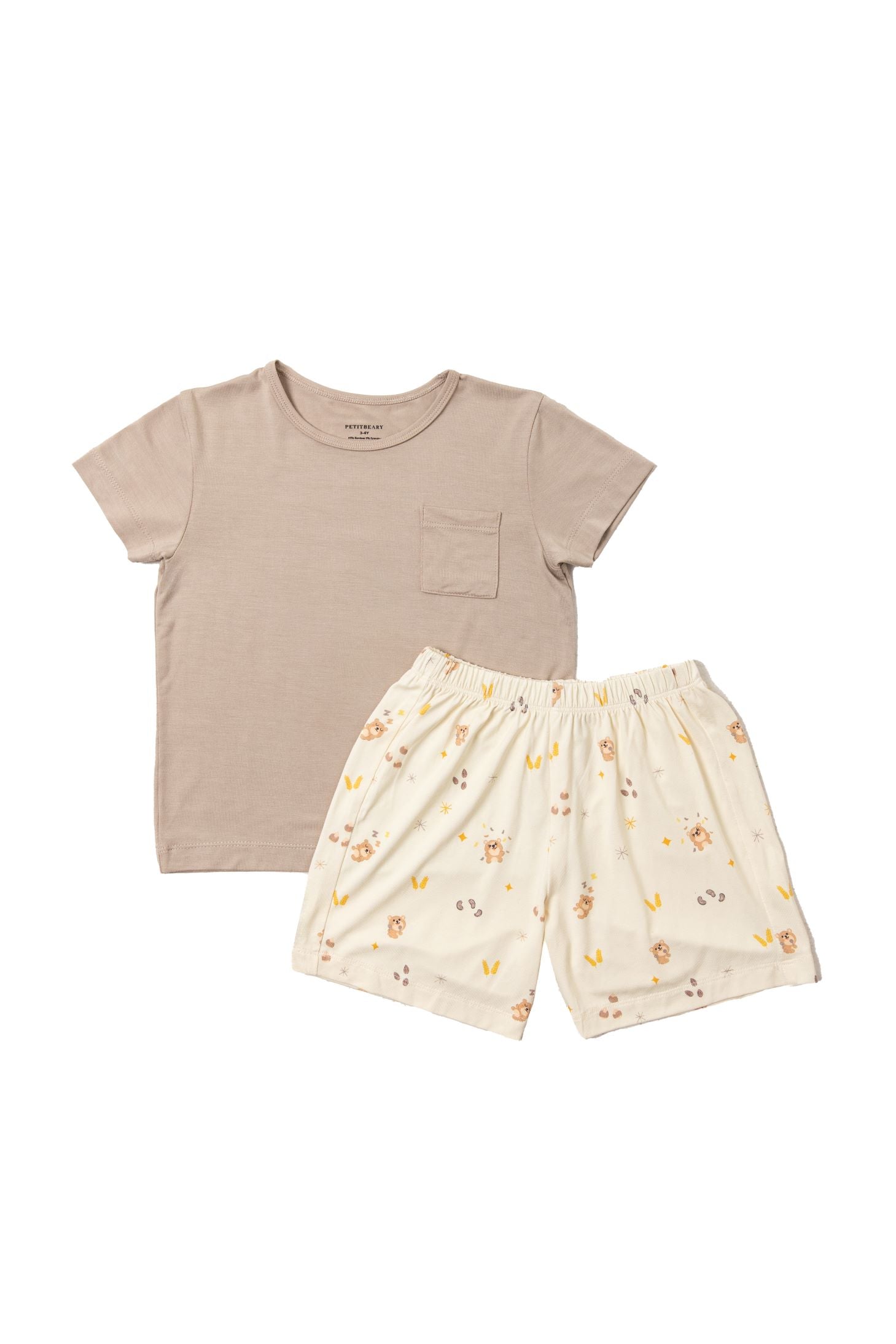 Petit Beary Bamboo Kids Basic Tee Set