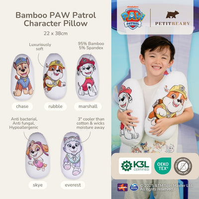 Original Licensed PAW PATROL Bamboo Character Pillow - Petit Beary