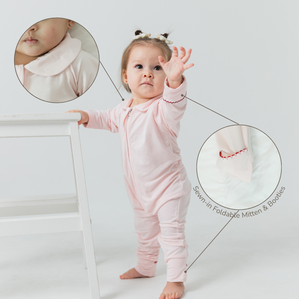 Petit Beary Bamboo Peterpan Collar Sleepsuit