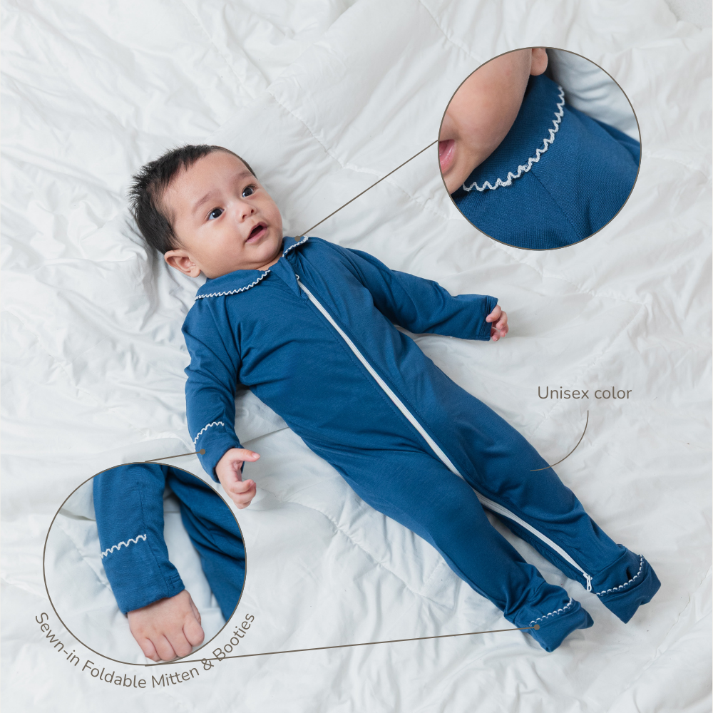 Petit Beary Bamboo Peterpan Collar Sleepsuit