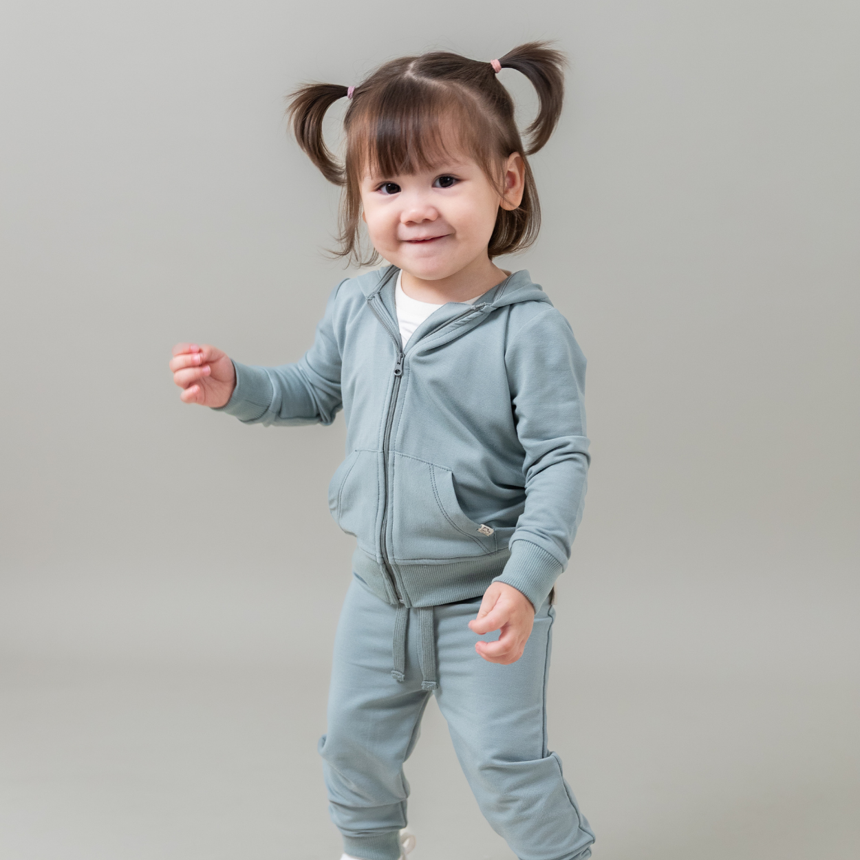 Petit Beary Bamboo Hoodie & Jogger Set - Zip-Up, Breathable | 6M-8Y